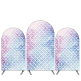 Meerjungfrau Thema Lila Blau Geburtstag Party Bogen Hintergrund Bausatz